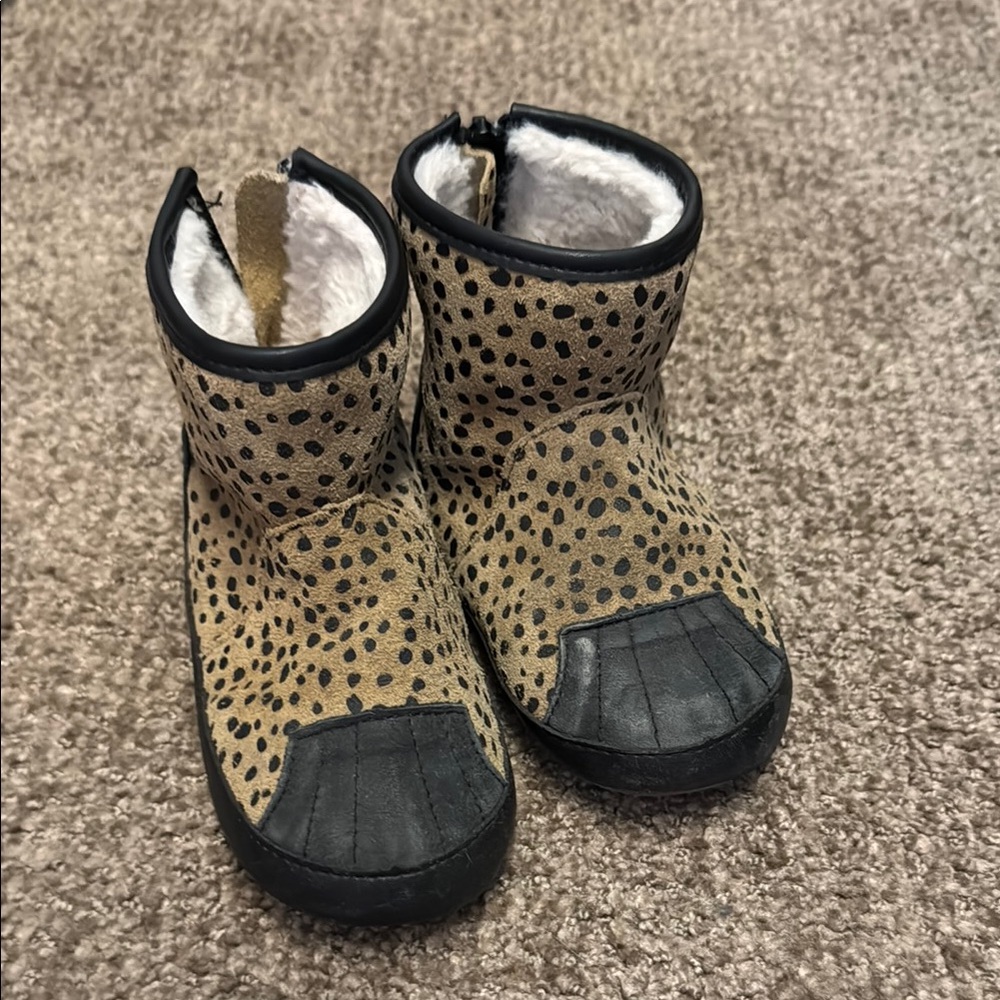 Leopard Print Kids Boots